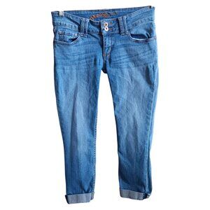 Arizona Jeans Womens Denim Capri Size 3 Blue
